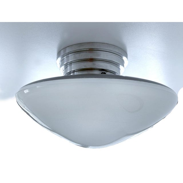 Modern French Art Deco Glass Light by Mazda, 1930s For Sale - Image 3 of 18