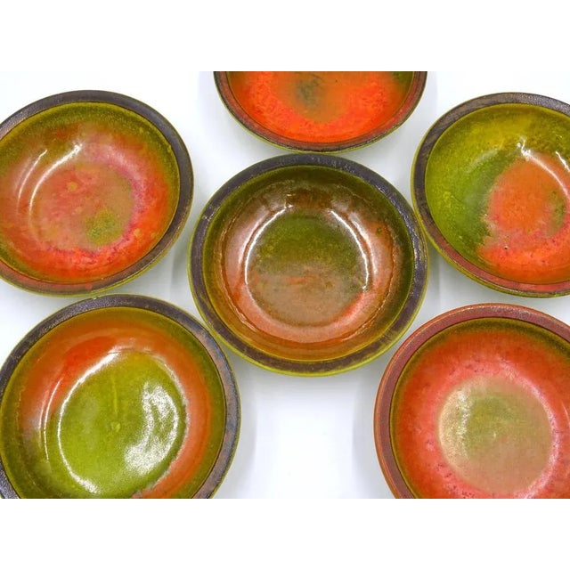 Glazed Ceramic Bowls by Alessio Tasca, 1970s, Set of 7 For Sale - Image 6 of 14