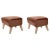 Set of Brown Leather and Natural Oak My Own Chair Footstools by Lassen For Sale - Image 6 of 6