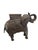 This gorgeous and unique hand-carved wood elephant plant stand has the LOOK. Featuring hammered bronze cladding and the...