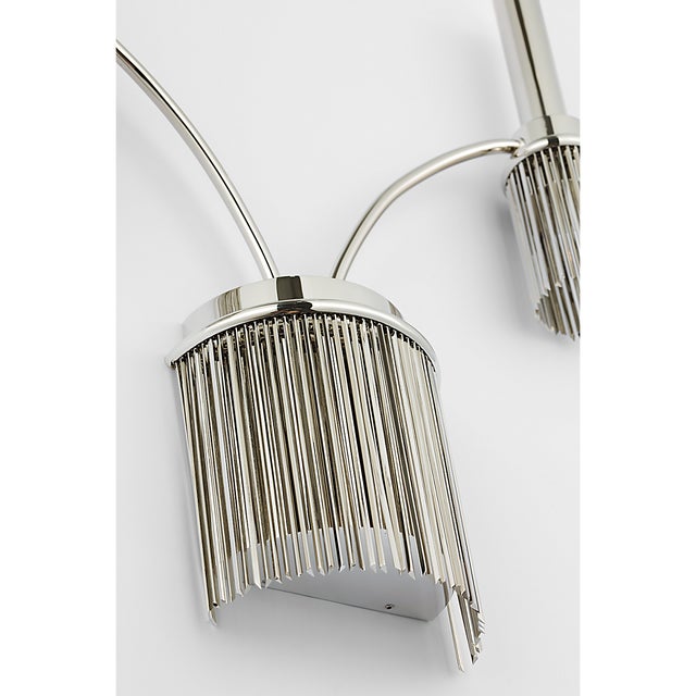 Traditional Fisher Weisman for Visual Comfort Signature Sutton Double Sconce in Polished Nickel For Sale - Image 3 of 6