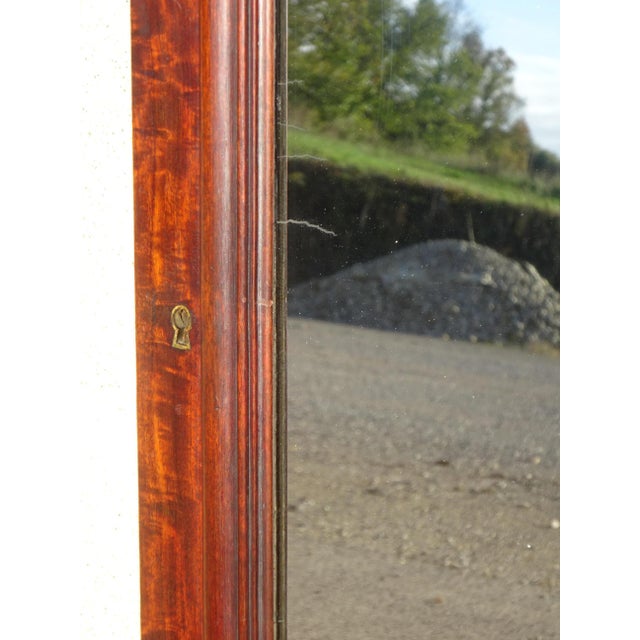 Large Antique Mirror with Flamed Mahogany Frame, 1890s For Sale - Image 6 of 17