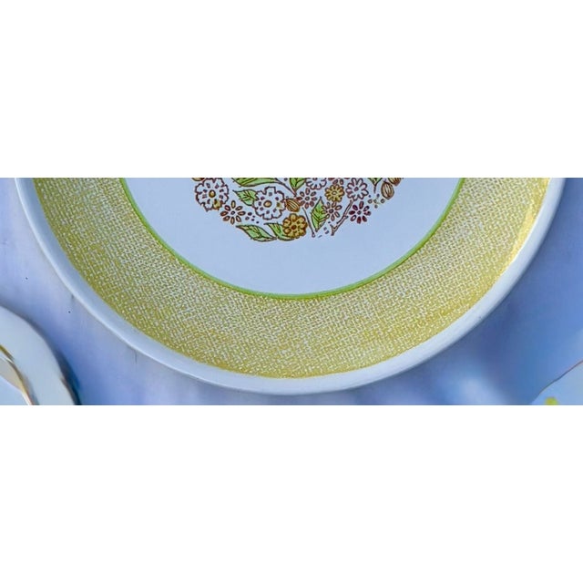 Mid-Century Modern 1968 Yellow Floral Ironstone Platter by Taylor, Smith, and Taylor For Sale - Image 3 of 5