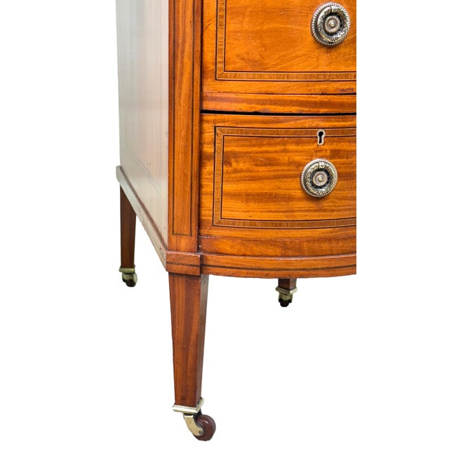 19th Century Satinwood Kidney-Shaped Desk, 1890 For Sale - Image 4 of 11