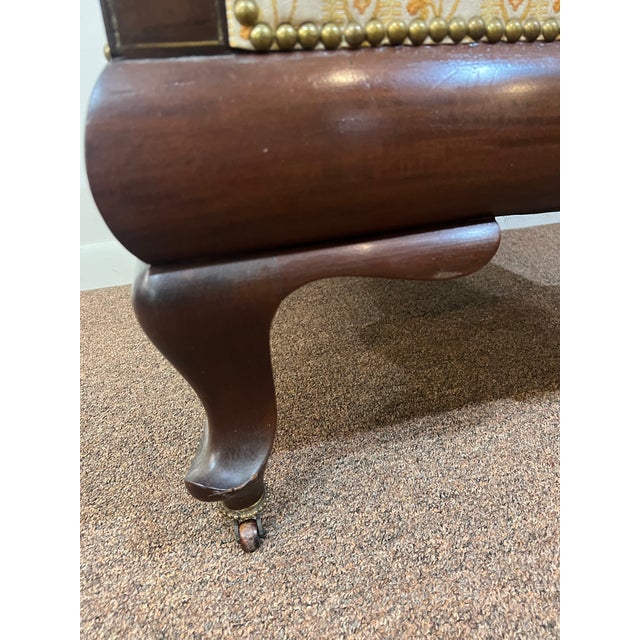 Chinese Mother of Pearl and Brass Inlay 19th Century Chair For Sale - Image 10 of 12