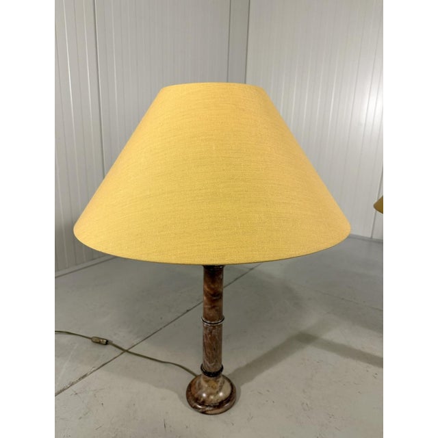 Stone Large Marble Table Lamps, 1970s, Set of 2 For Sale - Image 7 of 16