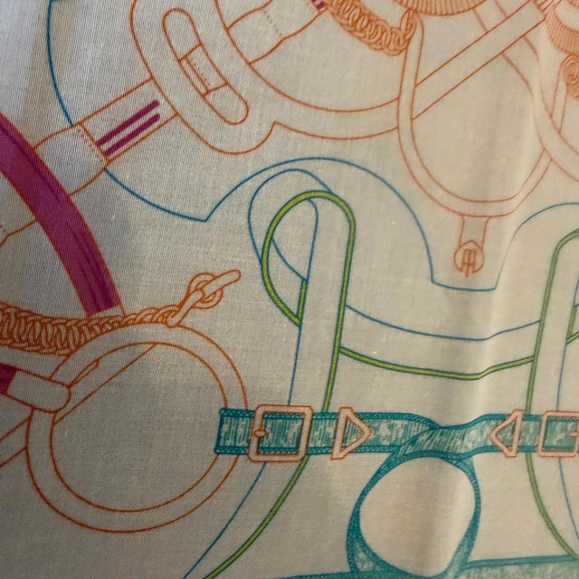 Yellow A 21st Century New Hermès Silk Scarf "Eperon D'or" by Henry d'Origny For Sale - Image 8 of 12