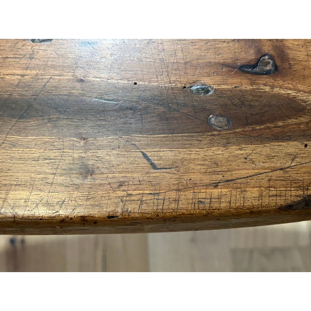 Wood Antique c.1860 French Walnut Oval Table For Sale - Image 7 of 8
