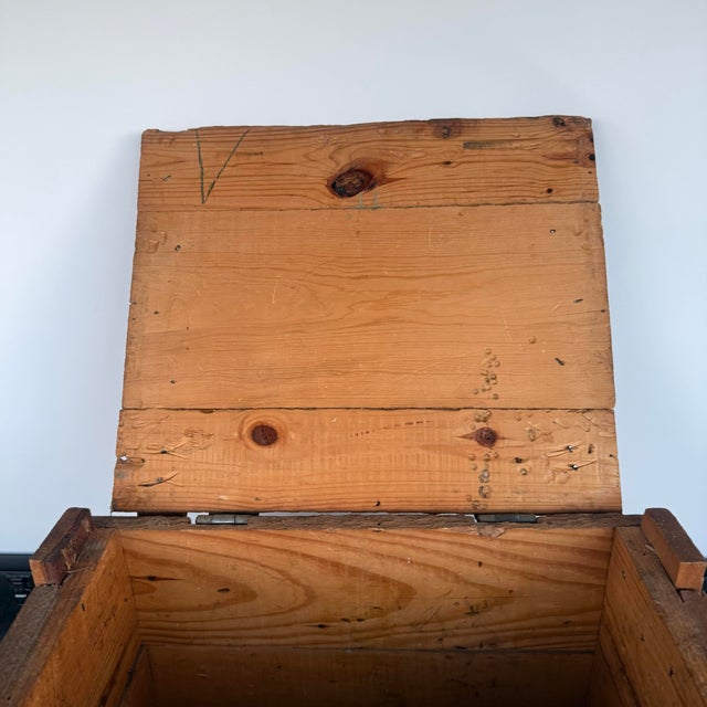 This exceptional 1949 military ammunition trunk presents a remarkable dual-layered history, bridging late British...