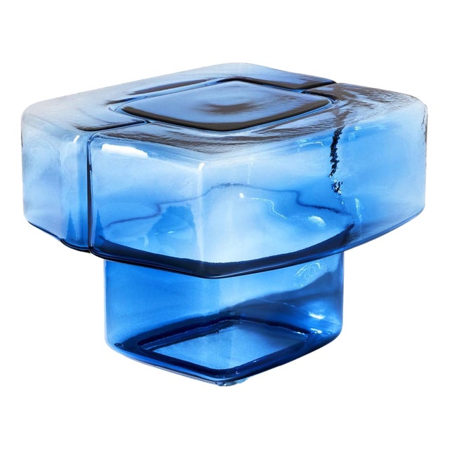 Linde Freya Tangelder Fluid Joinery Glass Side Table from Cassina For Sale