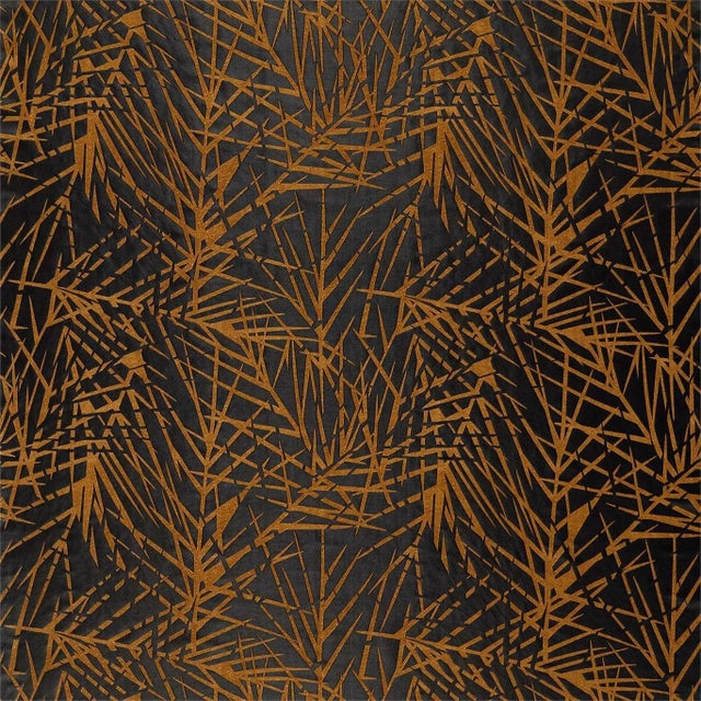 Harlequin Lorenza Fabric in Honey/ Jet For Sale