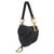 Christian Dior Black Grained Calfskin Medium Saddle Bag For Sale - Image 4 of 9