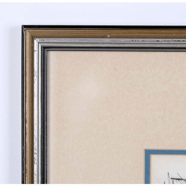 1968 Bernard Buffet "Canal" Hand Signed and Numbered Limited Edition 124/200 Print of Drypoint Etching Excellent Condition For Sale In San Diego - Image 6 of 8