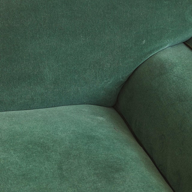 Wood French Art Deco Méredieme Chaise Lounge in Original Green Upholstery, 1930s For Sale - Image 7 of 11
