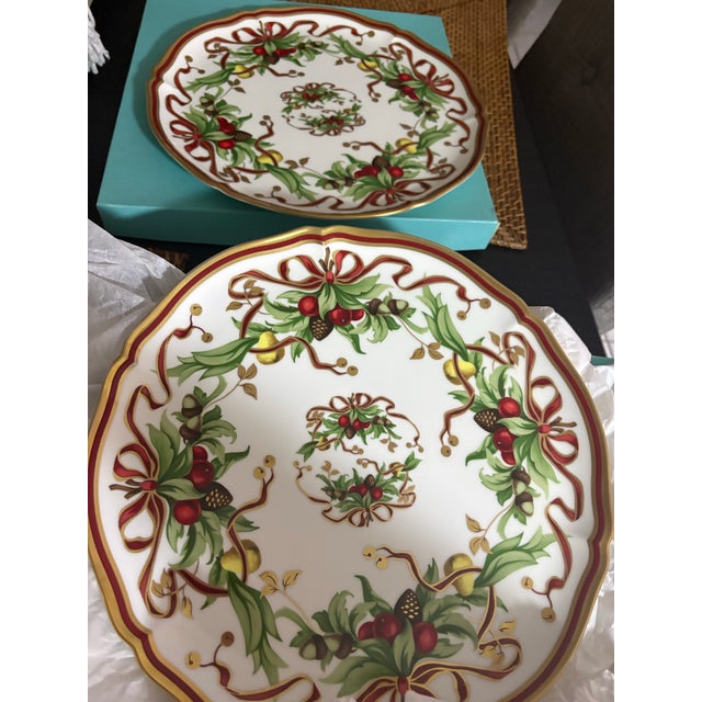 Ceramic Intage Tiffany & Co. Holiday Porcelain Plate With Original Box For Sale - Image 7 of 7