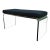 Mid Century Modern Smoked Lucite Waterfall Bench With Black Cushion For Sale