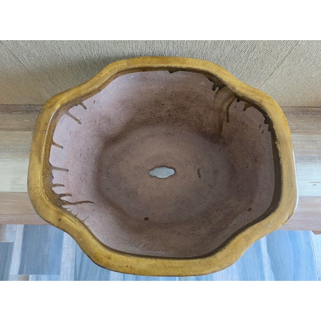 1970s Large Decorative Martaban Glazed Planter Terracotta Planters,, Mid-20th Century, Garden Indoor/Outdoor Planterl For Sale - Image 5 of 6