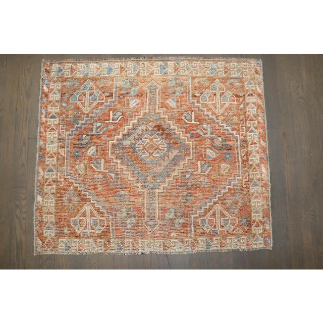 Early 20th Century Persian Shiraz Small Square Rug no. j4596 For Sale - Image 5 of 6