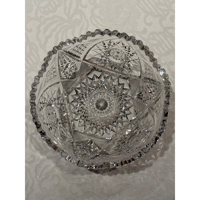 Late 19th Century American Brilliant Period Matching Crystal Bowls - a Pair For Sale - Image 9 of 12
