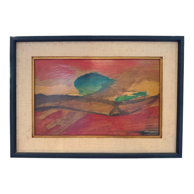"Crossroads," Abstract Expressionist Landscape by Leon Saulter, 1963 For Sale