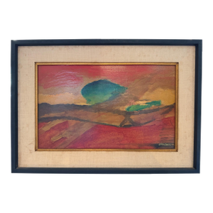 "Crossroads," Abstract Expressionist Landscape by Leon Saulter, 1963