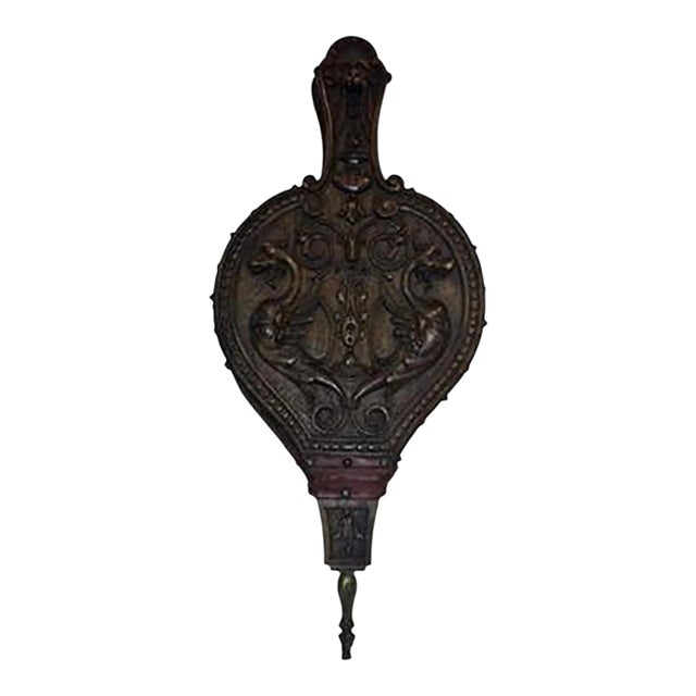 Italian Hand-carved 19th Century Fire Bellows For Sale