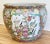Vintage Mid 20th C Rose Mandarin fish bowl style planter with finely hand-painted background. Well painted and enameled...