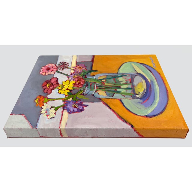 Contemporary Midweek Harvest – Bright Contemporary Floral Oil Painting For Sale - Image 3 of 8