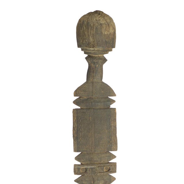 Vintage Berber Hand-Carved Wooden Tent Peg Wall Sculpture For Sale - Image 6 of 7