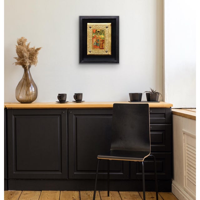 Icilio Federico Joni, Painted Gesso, Gilt and Wood Tavolette Book Cover Binding, 1890s, Oil & Cedar & Gesso For Sale - Image 18 of 18