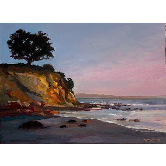 Original oil painting titled "Feeling the Moment " Santa Barbara, a painting about presence, light, and stillness. The...