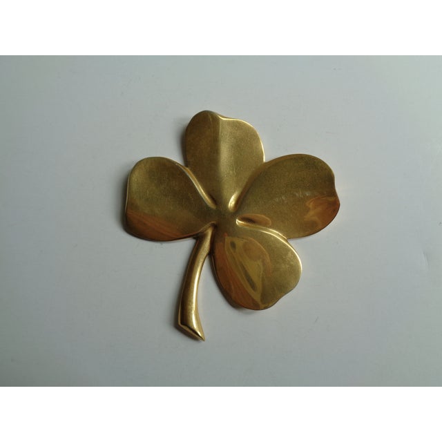 Vintage Brass Shamrock 4Leaf Clover Paperweight With Poem Chairish