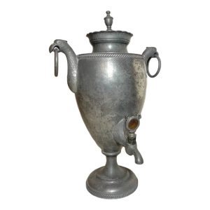 Rare Antique 18th Century Figural Eagle Pewter Samovar Tea Dispenser Pot Urn