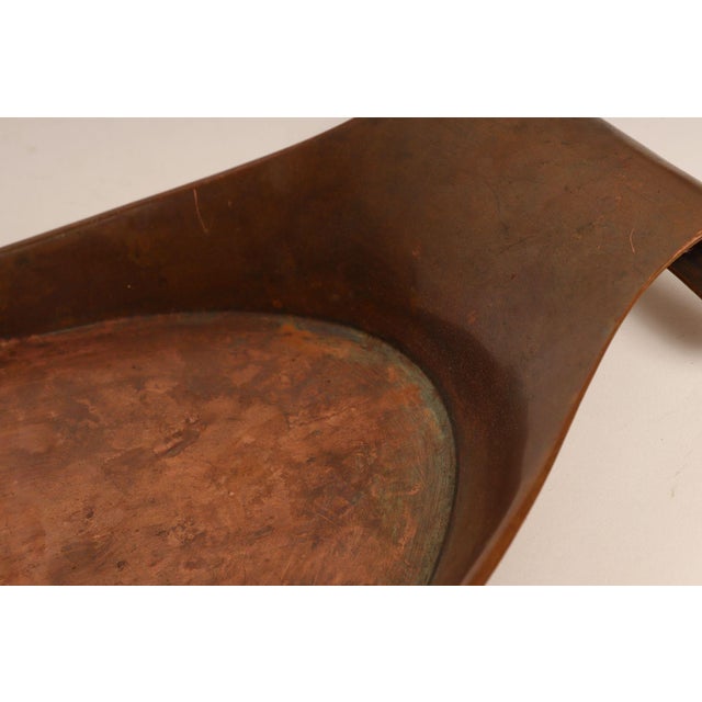 Sculptural Arts and Crafts Copper Gondola Oval Tray Attributed to w.a.s. Benson For Sale - Image 11 of 15
