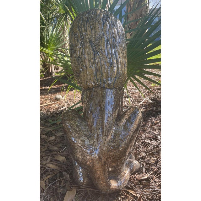 1990s Mosaic Glass Lion Floor Statue For Sale In Naples, FL - Image 6 of 8