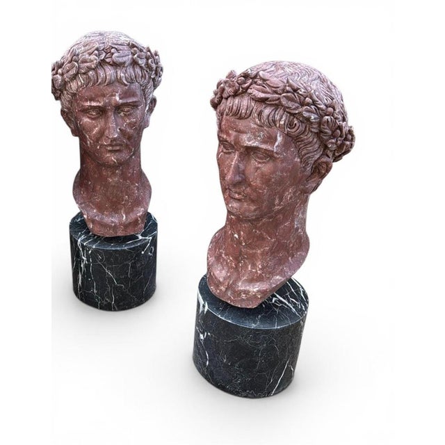 Italian Artist, Emperor Busts, Late 20th Century, Marble, Set of 4 For Sale - Image 3 of 6