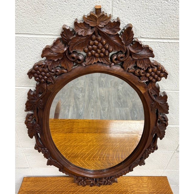 Wood Vintage Victorian Revival Style French Style Wall Mirror For Sale - Image 7 of 18