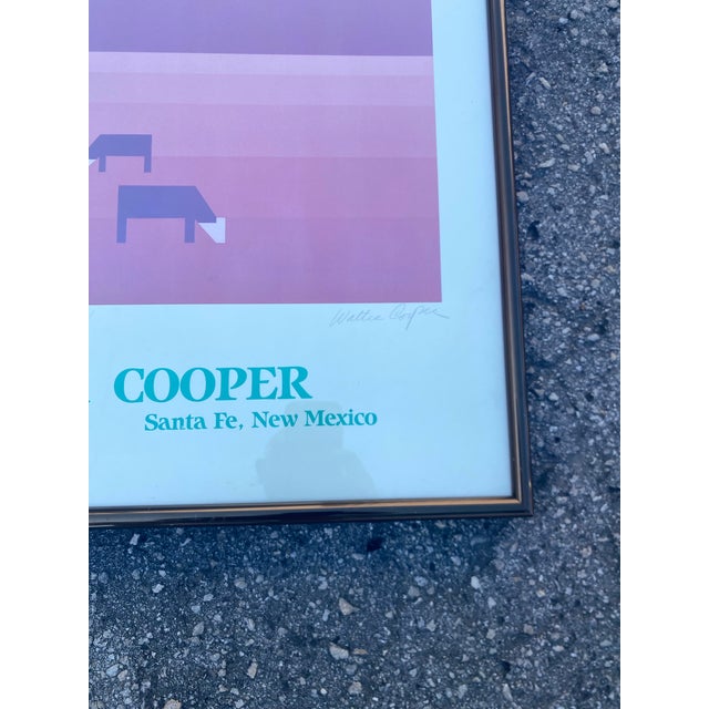 70s Poster by Artist Walter Cooper, Featuring a Southwest Landscape . For Sale - Image 10 of 12