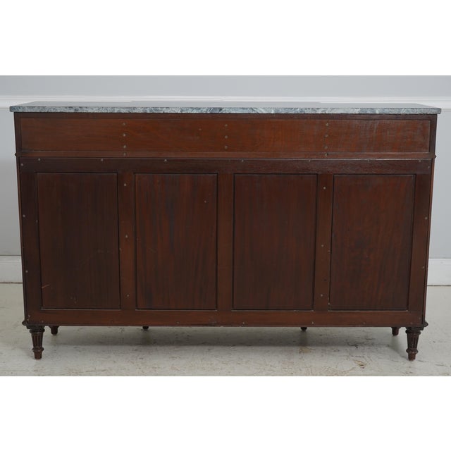 Vintage Cabinet Made Regency Marble Top Credenza For Sale - Image 18 of 18