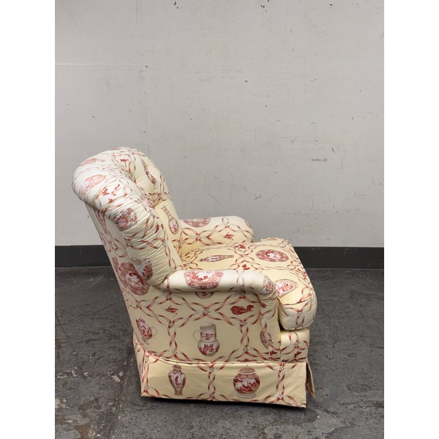 Sherrill Furniture Sherrill Furniture Tufted Lounge Arm Chair For Sale - Image 4 of 12