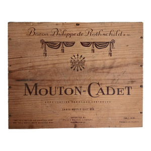 Vintage French Baron Philippe De Rothschild Mouton-Cadet Wine Box