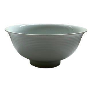 Late 20th Century Dansk Winter White Tapestries Porcelain Serving Bowl For Sale