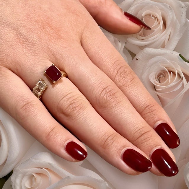 Traditional Natural Ruby Sapphire Ring 6.5 14k W Gold 3.64 TCW Certified For Sale - Image 3 of 18