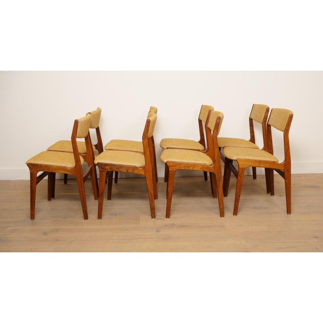 Dining Chairs with Armrests in Rosewood, Set of 8 For Sale - Image 6 of 12