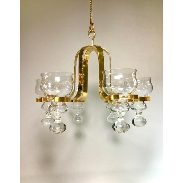 1960s Wrought Iron Chandelier by Bertil Vallien for Boda, 1960s For Sale - Image 5 of 11