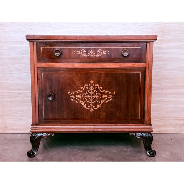 Pair of French Antique Bedside Cabinet Marquetry Nightstand, circa 1890 For Sale - Image 16 of 18