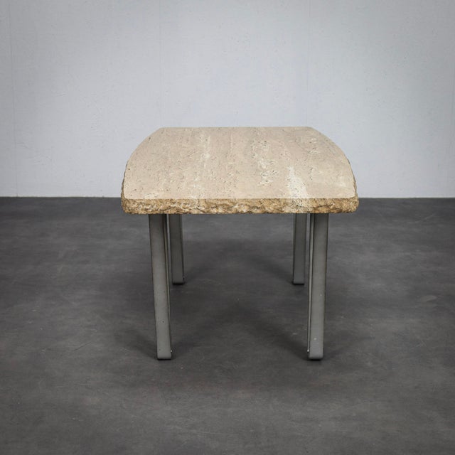 Mid-Century Modern Travertine Coffee Table, Italy, 1970s For Sale - Image 3 of 10