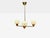 Mid-Century Modern Swedish Modern, Pendant Light, Brass Teak, Textured Glass, Sweden, 1950s For Sale - Image 3 of 9