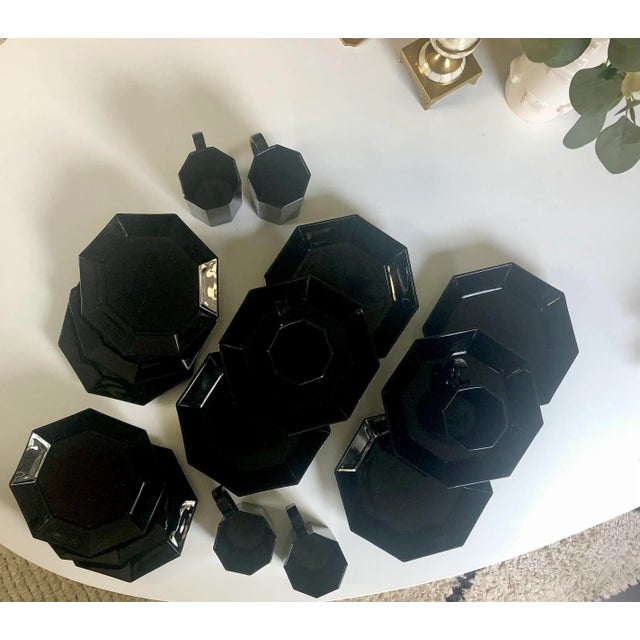 1980s Arcoroc France "Octime" Place Setting for Six- 18 Pieces For Sale - Image 4 of 6