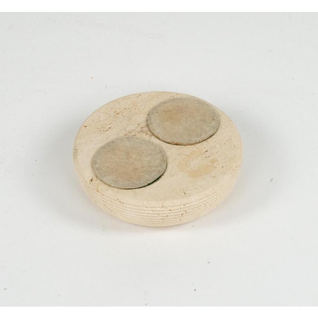 Mid-Century Round Ashtray or Vide-Poche in Travertine attributed to Up & Up, Italy, 1970s For Sale - Image 11 of 14
